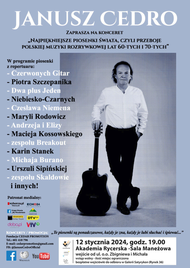 Janusz Cedro Recital 12.01.2024