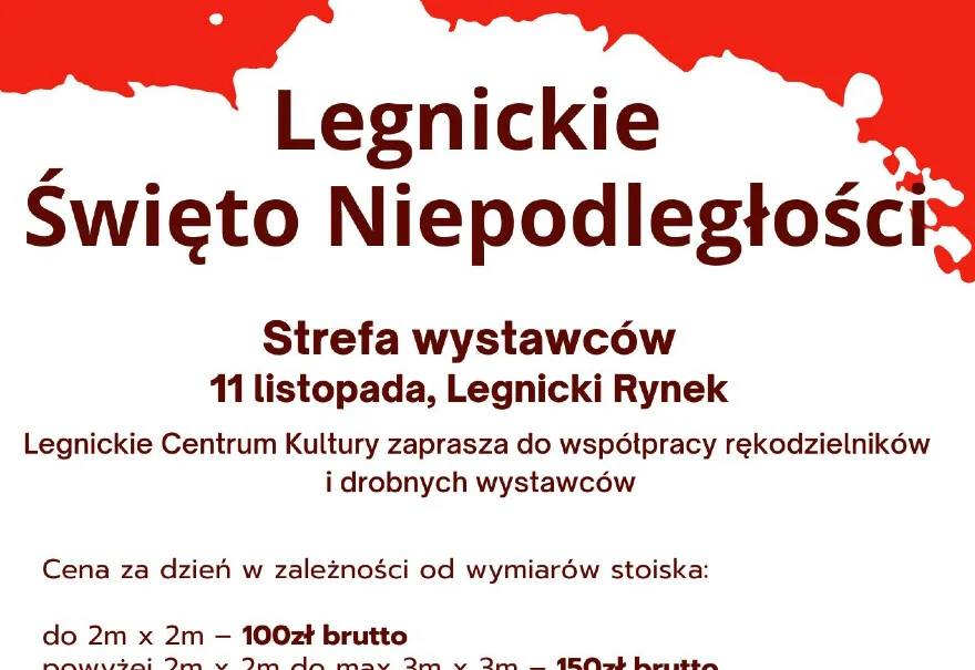 Szukamy wystawców na Legnickie Święto Niepodległości