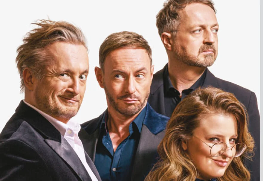 Plakat promujący występ Kabaret Moralnego Niepokoju „100 procent”