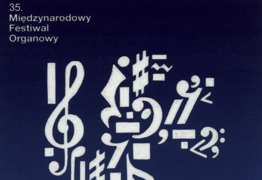 Plakat promujący XXXV Międzynarodowy Festiwal Organowy Legnickie Wieczory Organowe